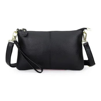 VANDEE Cow Leather Shoulder Bag, Crossbody Bag Regular Women's Black