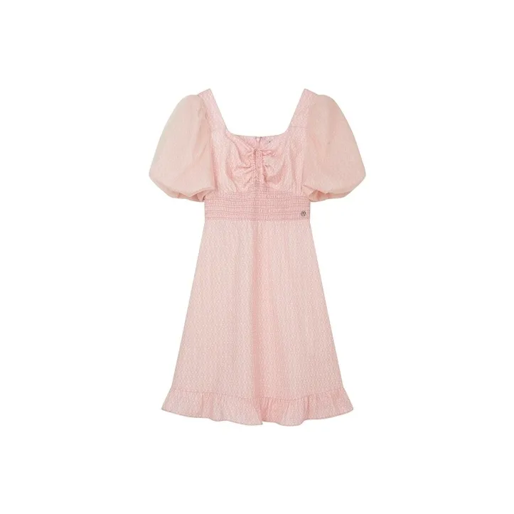Teenie Weenie Short Sleeved Dresses Women's Light Pink-0