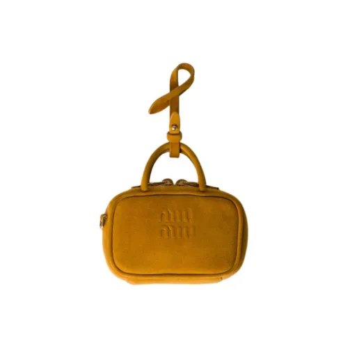 MIU MIU Beau Calfskin Shoulder Bag, Crossbody Bag, Handbag Mini Women's Mustard Yellow