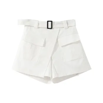YUMOMO STAR Casual Shorts Women's Versatile White