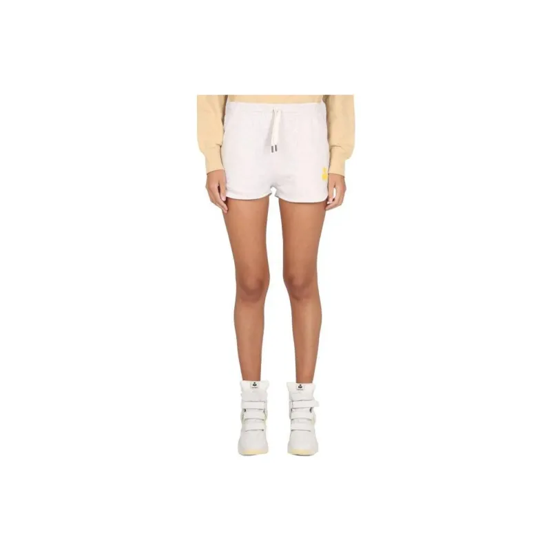ISABEL MARANT Logo Printed Drawstring Shorts-0