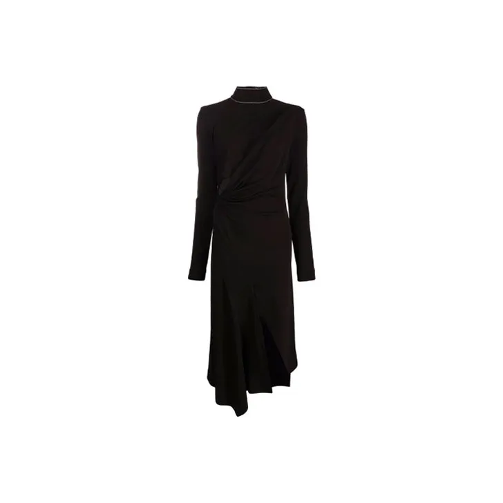 OFF-WHITE FW21 Long-Sleeved Dresses Women's Black-0