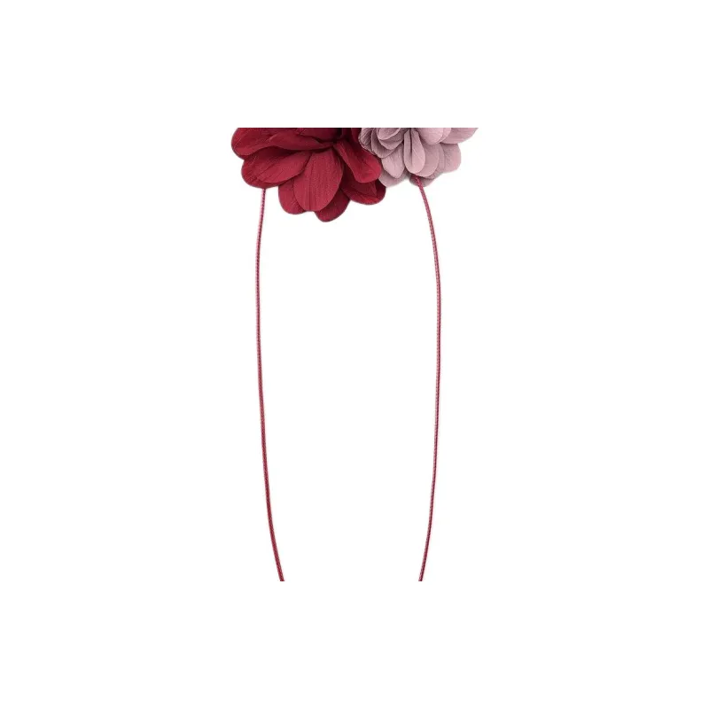 ZARA Polyester Necklaces Women's Dark Purple Red-1