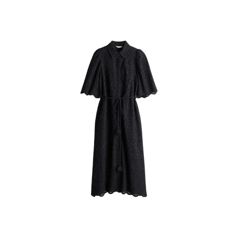 H&M Short Sleeved Dresses Women's Black-0