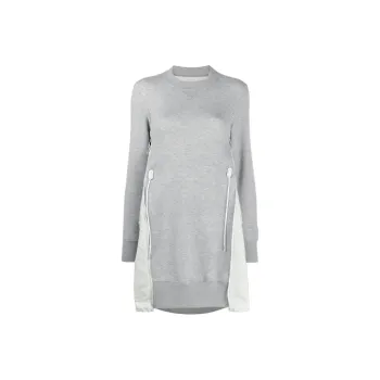 Sacai Long-Sleeved Dresses Women's Gray