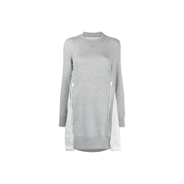 Sacai Long-Sleeved Dresses Women's Gray-0