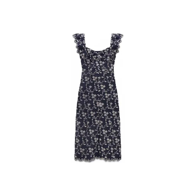 ZARA Sleeveless Dresses Women's Sea Blue-0