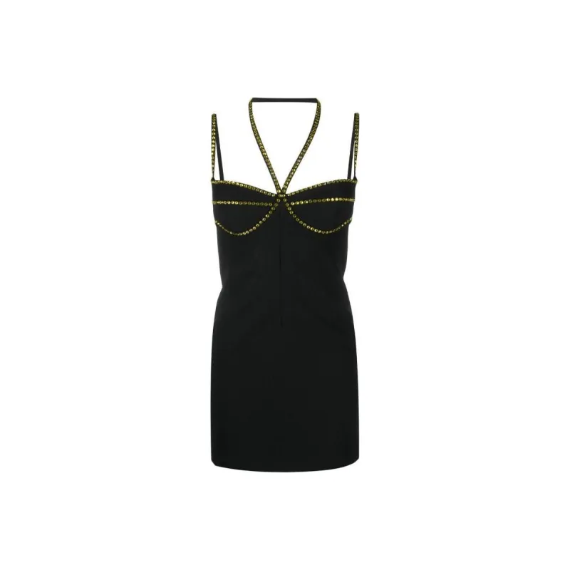 The Attico Embellished Sleeveless Mini Dress-0