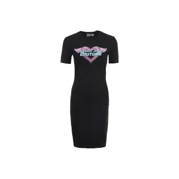 VERSACE JEANS COUTURE SS24 Short Sleeved Dresses Women's Black
