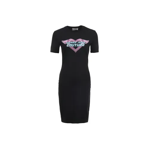 VERSACE JEANS COUTURE SS24 Short Sleeved Dresses Women's Black