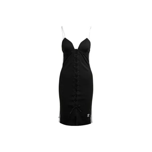 Adidas Originals Clover Spice Bandage Collection Slip Dresses Women's Black