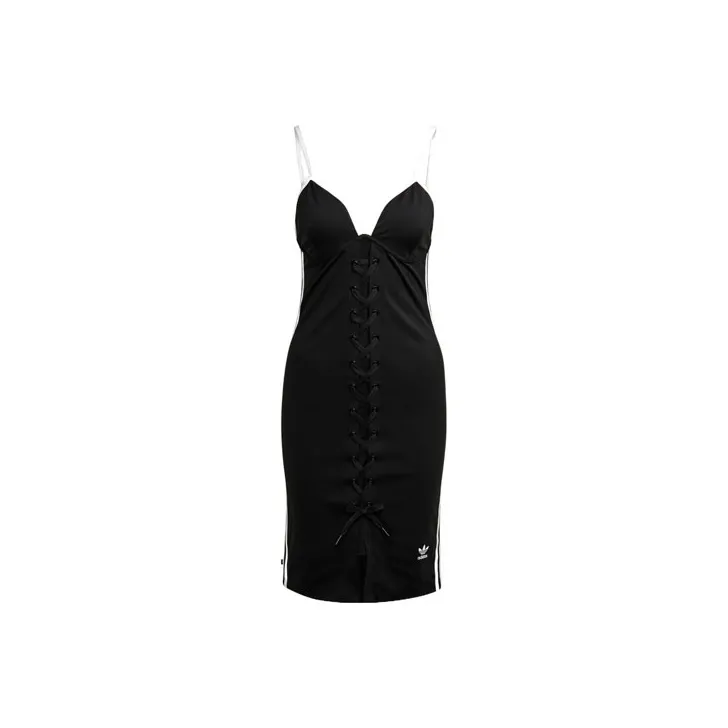 Adidas Originals Clover Spice Bandage Collection Slip Dresses Women's Black-0