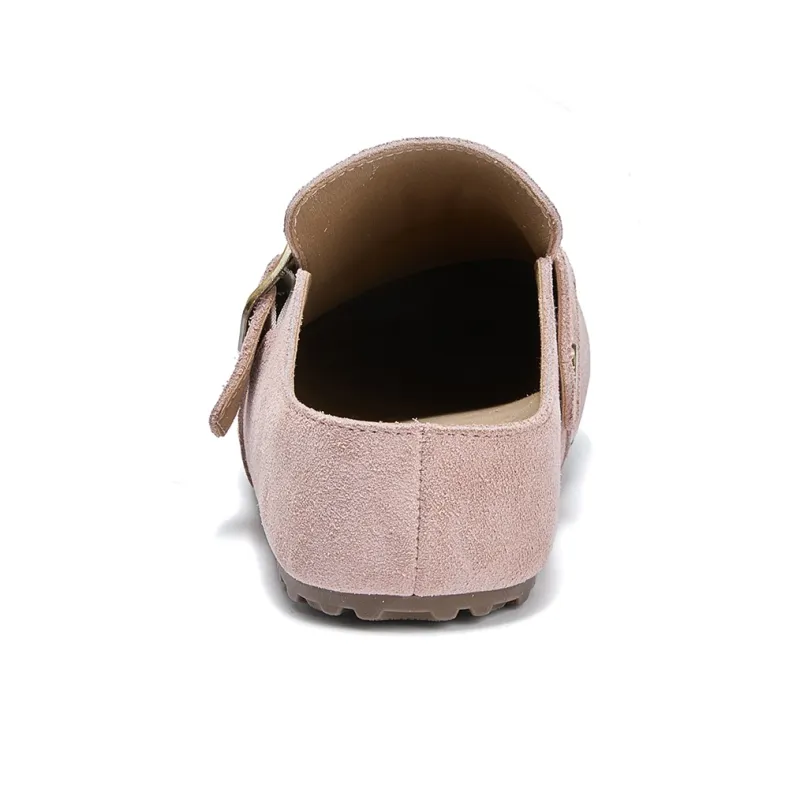 La Chapelle Abrasion Resistant Closed Toe Birkenstock Shoes Women's Pink-4