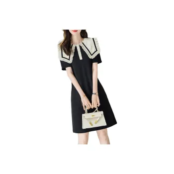 【dme】 Short Sleeved Dresses Women's Black