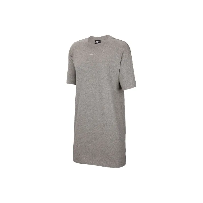 Nike Sportswear Essential Short Sleeved Dresses Women's Gray-0