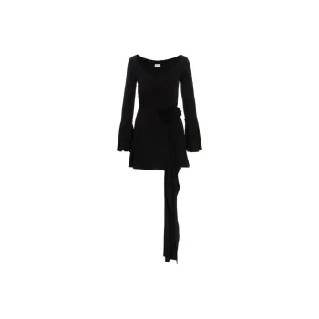 Magda Butrym Floral Detailed V-Neck Mini Dress