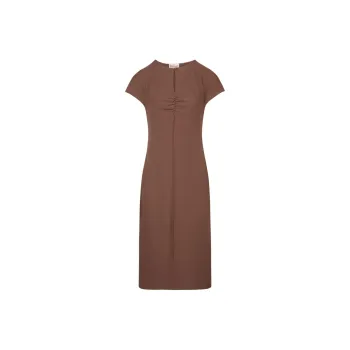 Rouje FW24 HERMIONE DRESS Short-Sleeved Dresses Women's Brown