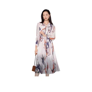 BBLLUUEE Long Sleeved Dress Women's Rimu Orange