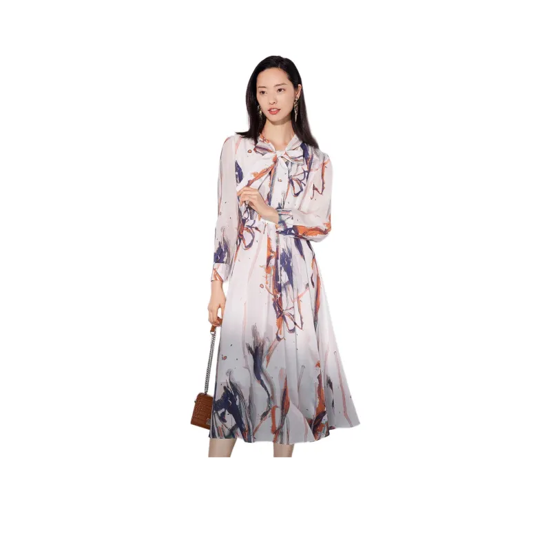BBLLUUEE Long Sleeved Dress Women's Rimu Orange-0