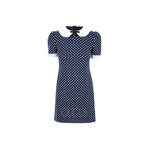 MIU MIU SS22 Short Sleeved Dress Women's Blue