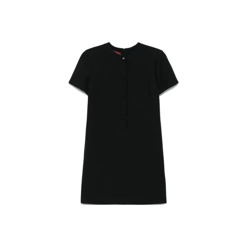GUCCI Rear Zipped Inverted Pleat Mini Dress-0