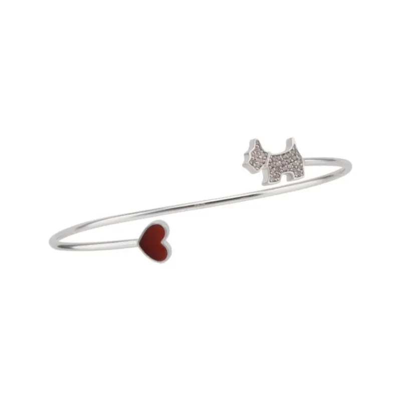 Agatha 925 Sterling Silver Open Ended Bangle Women's-3