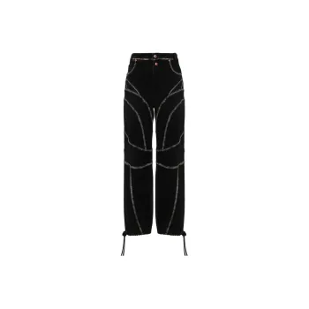 VERSACE JEANS COUTURE Piece Number Logo Patch Straight Leg Jeans