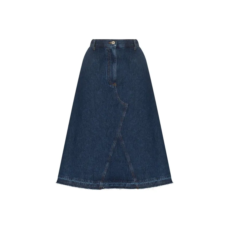 LOEWE Denim Long Skirts Women's Blue-0