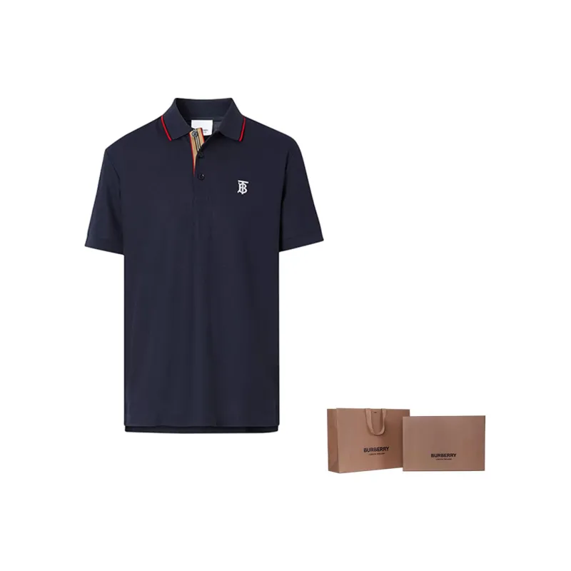 Burberry Monogram Motif Piqué Cotton Polo Shirt-9