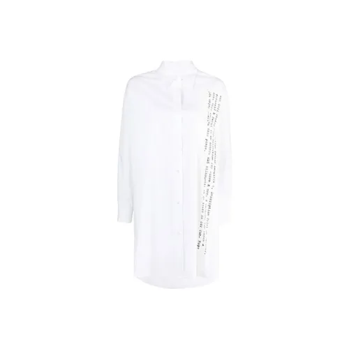 Dickies Construct logo-patch faux-shearling jacket Long-Sleeved Dresses Women's White