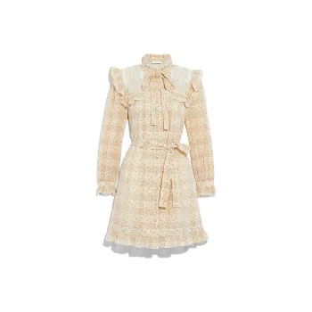 COACH FW21 Long Sleeved Dress Women's Umber
