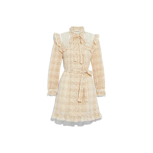 COACH FW21 Long Sleeved Dress Women's Umber