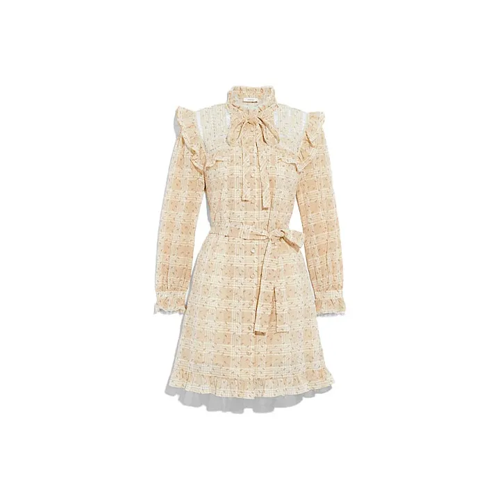 COACH FW21 Long Sleeved Dress Women's Umber-0