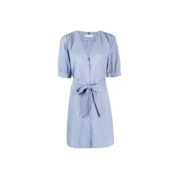 Tommy Hilfiger Striped Belted Shirt Dress