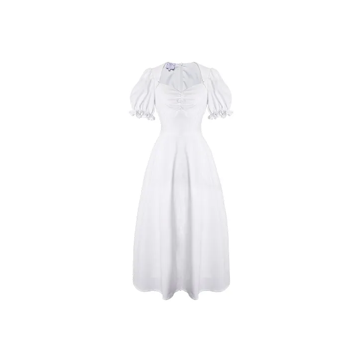JINYE ORIENTAL Short Sleeved Dresses Women's White-0