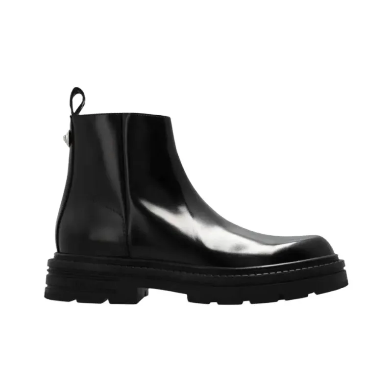 FANSIZHE Ankle Boots Men's Black-1