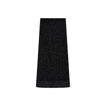 Massimo Dutti Knit Long Skirts Women's Black