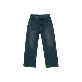 FAWENXIANGZI Jeans Women's Vintage Blue