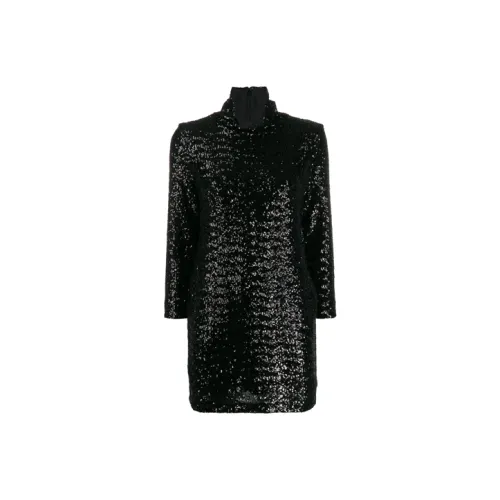 Fabiana Filippi Sequin Embellished High Neck Mini Dress
