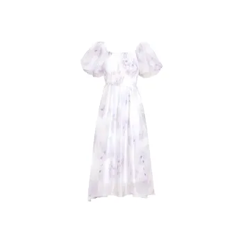 AUI Short Sleeved Dress Women's Purple