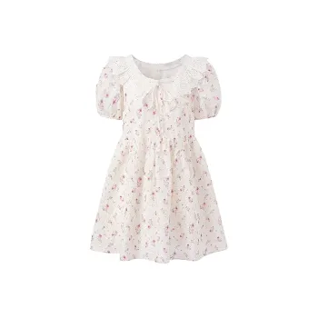 LEDIN Short Sleeved Dress Women's Multicolor Print