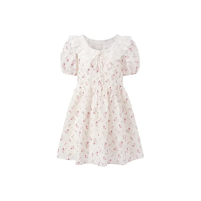 LEDIN Short Sleeved Dress Women's Multicolor Print-0