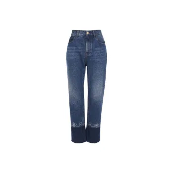 Chloé Masaya Cropped Straight Leg Jeans
