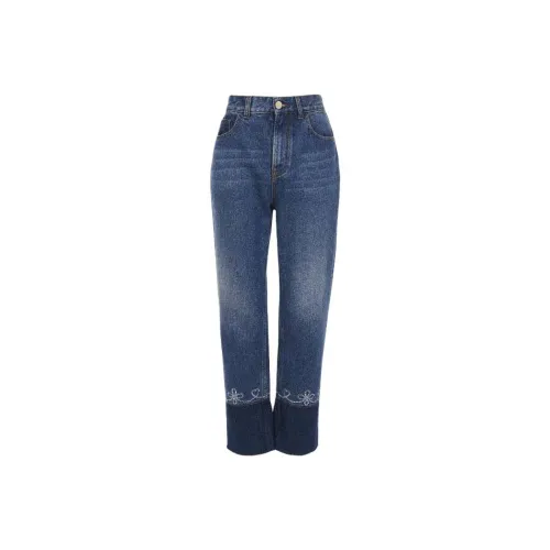 Chloé Masaya Cropped Straight Leg Jeans