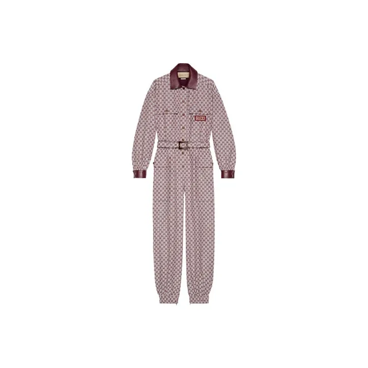 GUCCI Jumpsuits Women's Burgundy-0