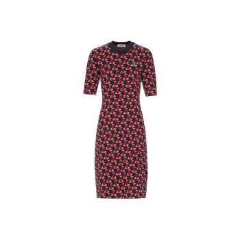 Lanvin Short Sleeved Dresses Women's Dark Blue