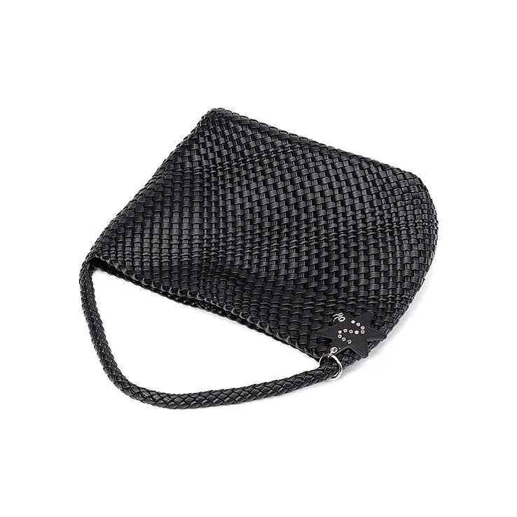 CLEVER& KETCH PU Tote Underarm Shoulder Bag Women's Black/Gold-3