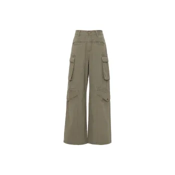 POPO.INFO Jeans Women's Army Green
