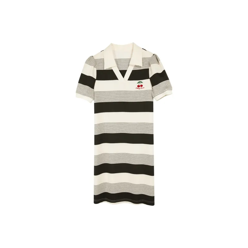 3COLOUR Short-Sleeved Dresses Women's Black White-0