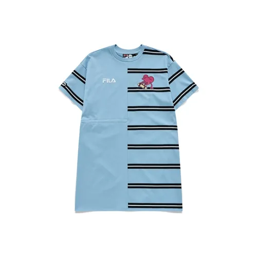 FILA FUSION FILA FUSION X Jeremyville Collaboration Short Sleeved Dresses Women's Noble Purple